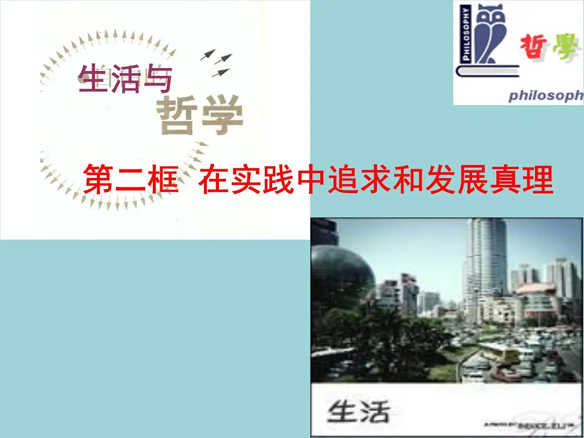 人教版 (新课标)高中政治必修4 2-6-2课件-《在实践中追求和发展真理》第1页