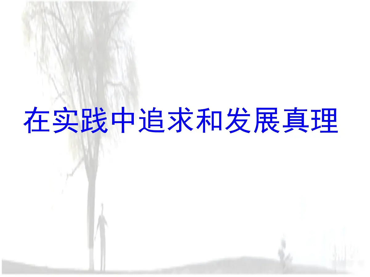 人教版 (新课标)高中政治必修4 2-6-2《在实践中追求和发展真理》课件第1页