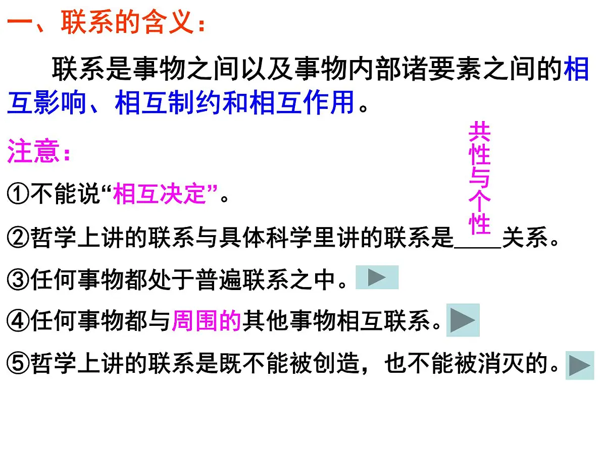 人教版 (新课标)高中政治必修4 3-7-1《世界是普遍联系的》新课讲知课件第5页