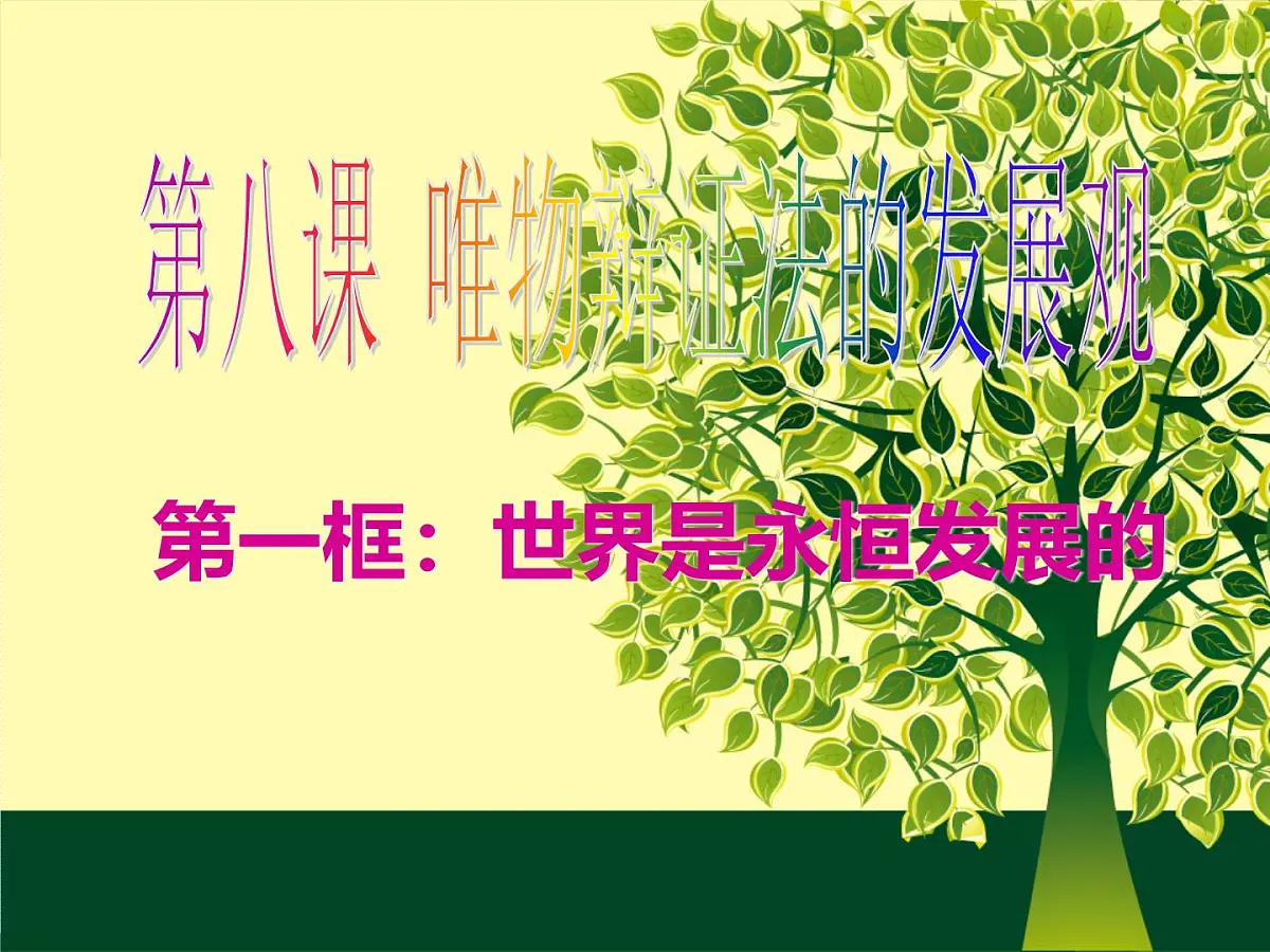 人教版 (新课标)高中政治必修4 3-8-1课件-《世界是永恒发展的》第1页