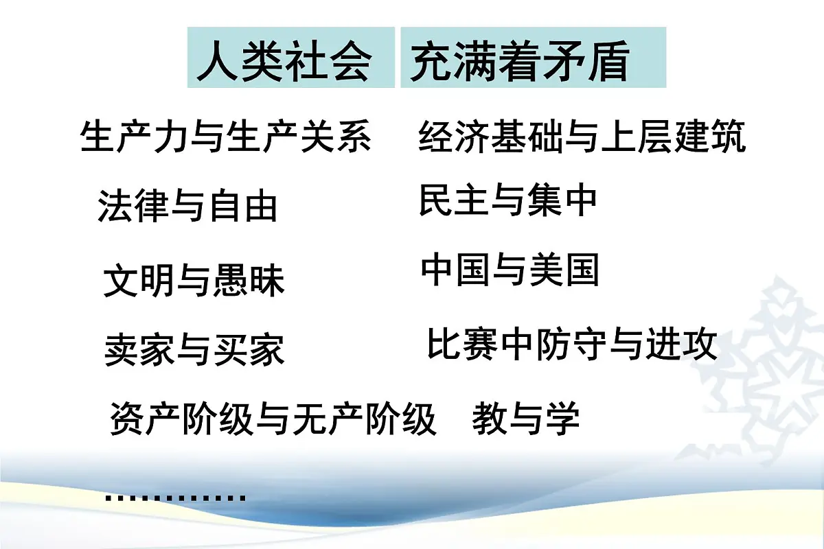 人教版 (新课标)高中政治必修4 3-9-1课件-《矛盾是事物发展的源泉和动力》第8页