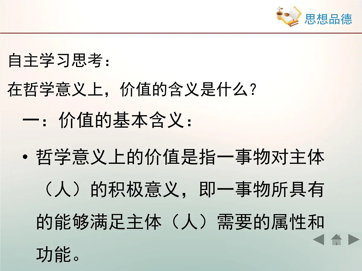 人教版 (新课标)高中政治必修4 4-12-1《价值与价值观》活动探究型课件第3页