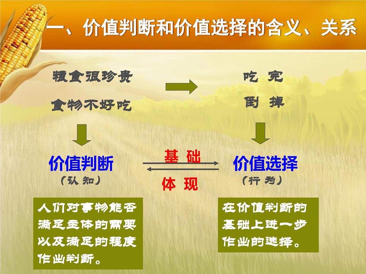 人教版 (新课标)高中政治必修4 4-12-2课件-《价值判断与价值选择》第7页