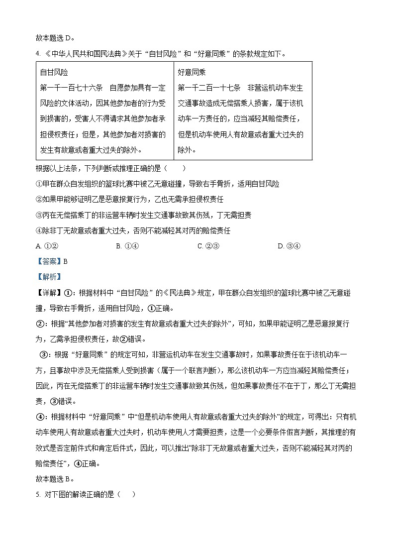 2025届湖南省长沙市望城区第一中学高三下学期一模政治试题（解析版）第3页