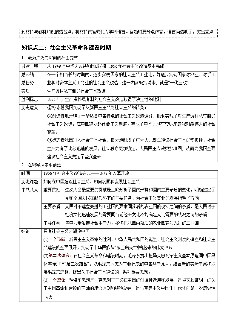 高频考点01 中国共产党的百年奋斗历程-2025年高考政治冲刺抢押秘籍讲练（新高考通用）附答案解析第3页