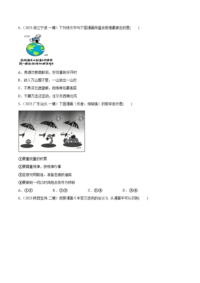 猜押题型04 漫画类试题（原卷版）-2025年高考政治冲刺抢押秘籍（新高考通用）第3页