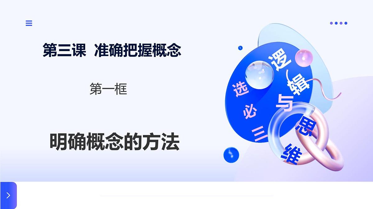 人教统编版高一政治选必三4.2明确概念的方法（课件）第1页