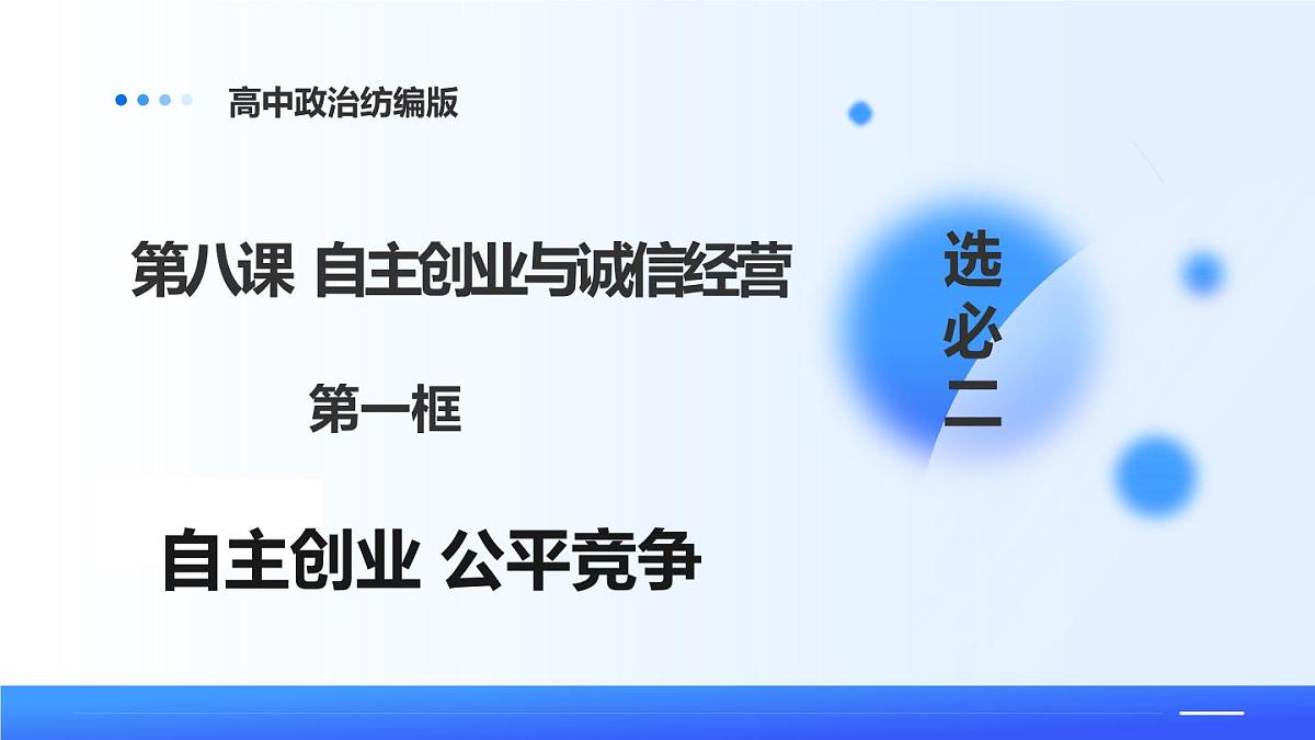 8.1自主创业 公平竞争第1页