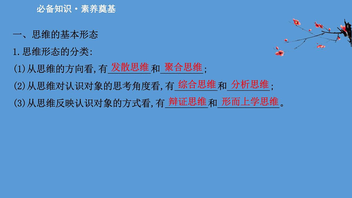 人教统编版高中政治选择性必修3 1-1《思维形态及其特征》课件第2页