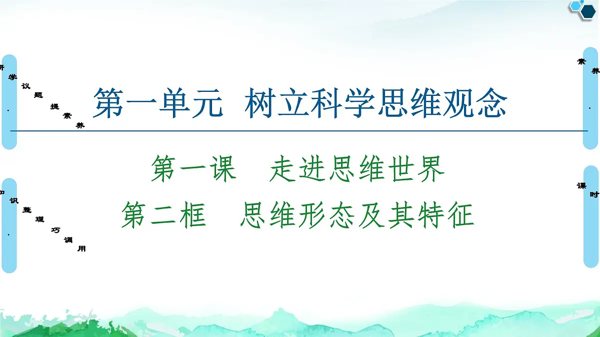 人教统编版高中政治选择性必修3 1-1《思维形态及其特征》复习课件第1页