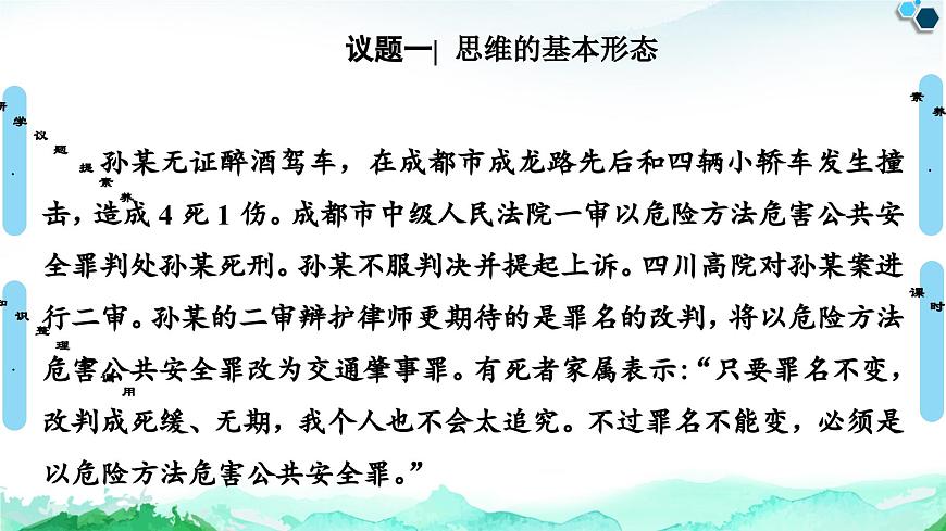 人教统编版高中政治选择性必修3 1-1《思维形态及其特征》复习课件第4页