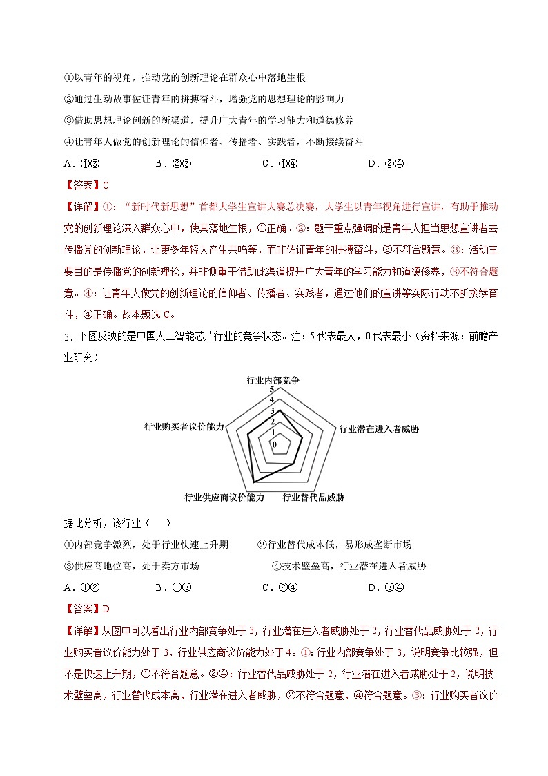 2025年高考第二次模拟考试卷：政治（广东卷02）（解析版）第2页