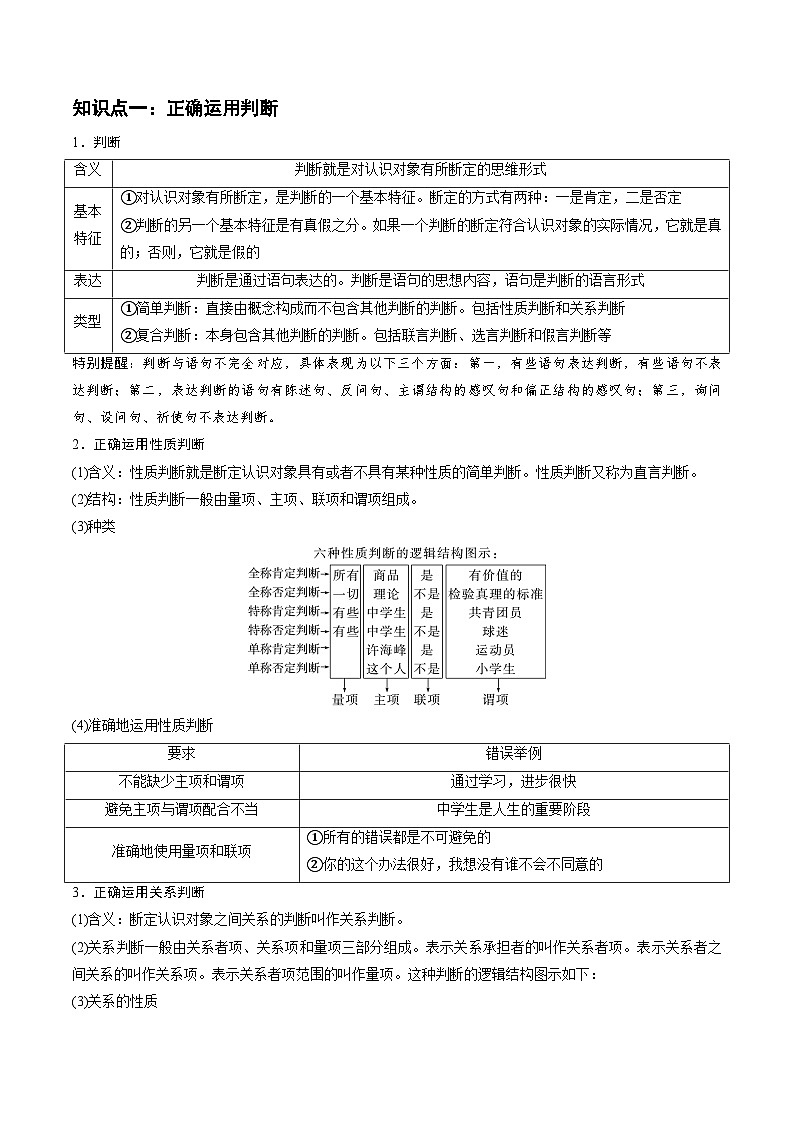 2025年高考政治抢押秘籍（江苏专用）高频考点13遵循逻辑思维规则练习第2页