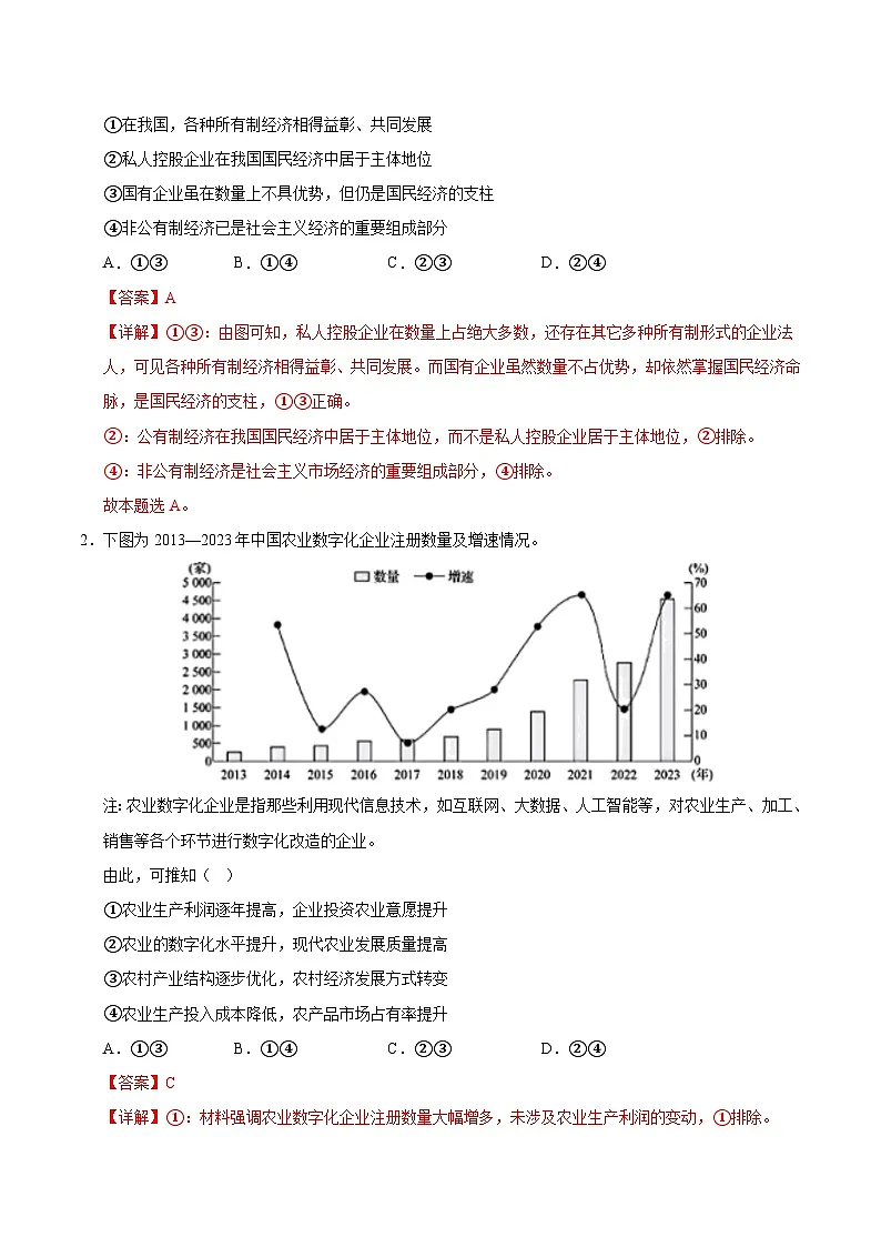 2025年高考政治（黑吉辽蒙专用）猜押题型01图表类试题（教师版）第2页
