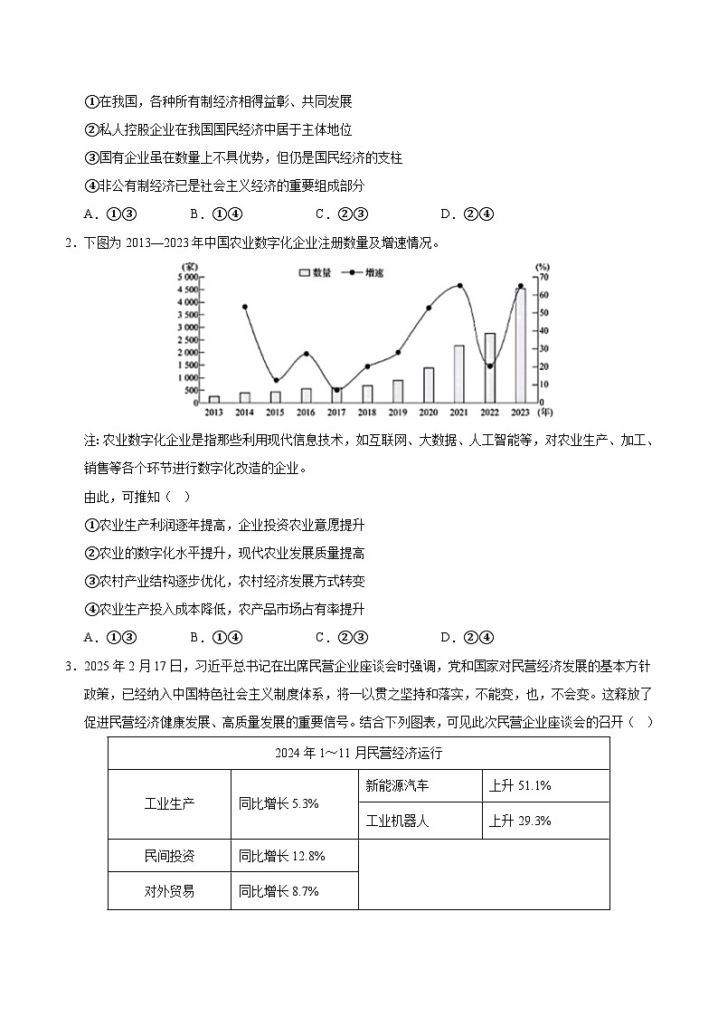 2025年高考政治（黑吉辽蒙专用）猜押题型01图表类试题（学生版）第2页