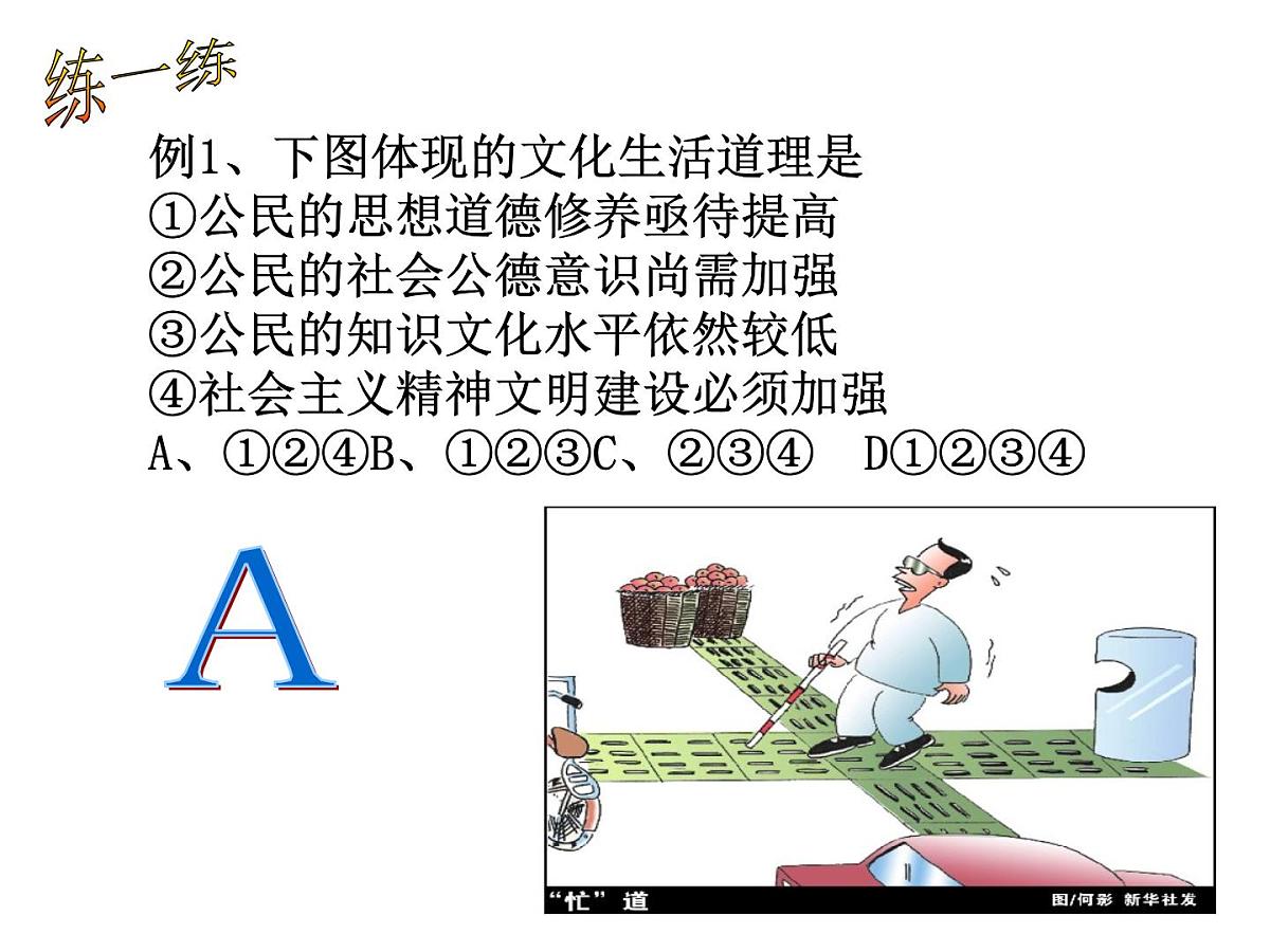 人教版 (新课标)高中政治必修3 4-10-2《思想道德修养与科学文化修养》课件第6页
