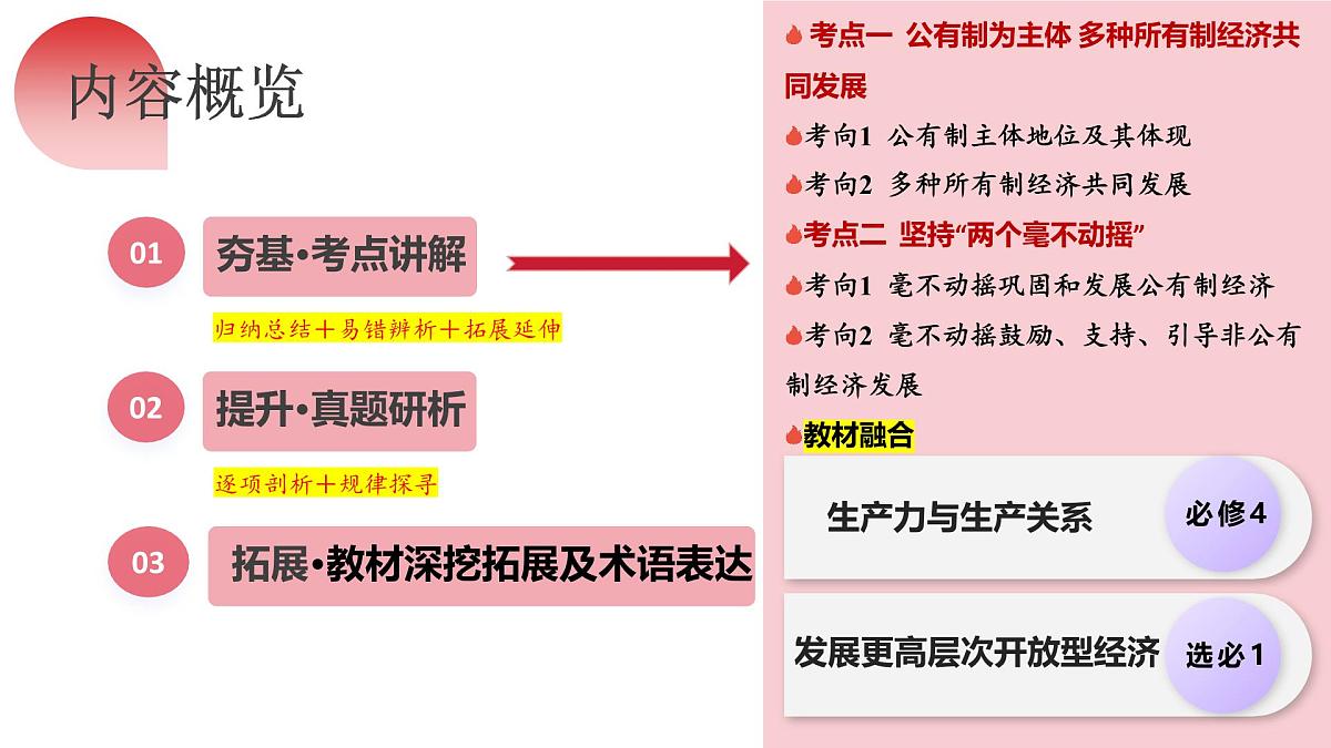 2025年高考政治一轮复习讲练测课件必修2第01课  我国的生产资料所有制第4页
