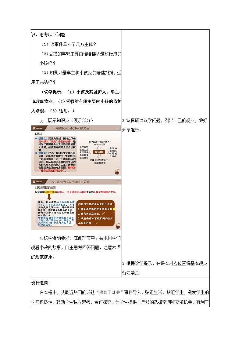 1.1认真对待民事权利与义务 教学设计  统编版高中政治选择性必修二《法律与生活》第3页