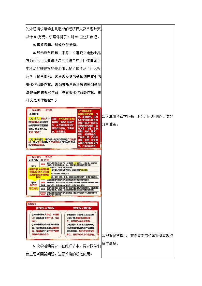 2.2尊重知识产权 教学设计 统编版高中政治选择性必修二《法律与生活》第3页