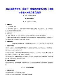 2026届高考政治一轮复习：统编版选择性必修3《逻辑与思维》知识点考点提纲 学案