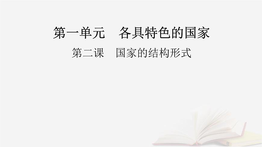 2026届高考政治一轮总复习选择性必修1当代国际政治与经济第1单元各具特色的国家第2课国家的结构形式课件第2页