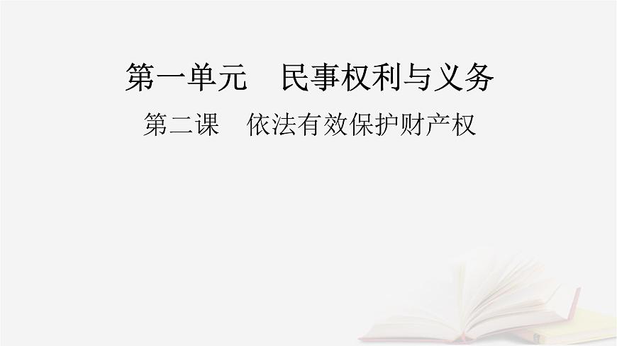 2026届高考政治一轮总复习选择性必修2法律与生活第1单元民事权利与义务第2课依法有效保护财产权课件第2页