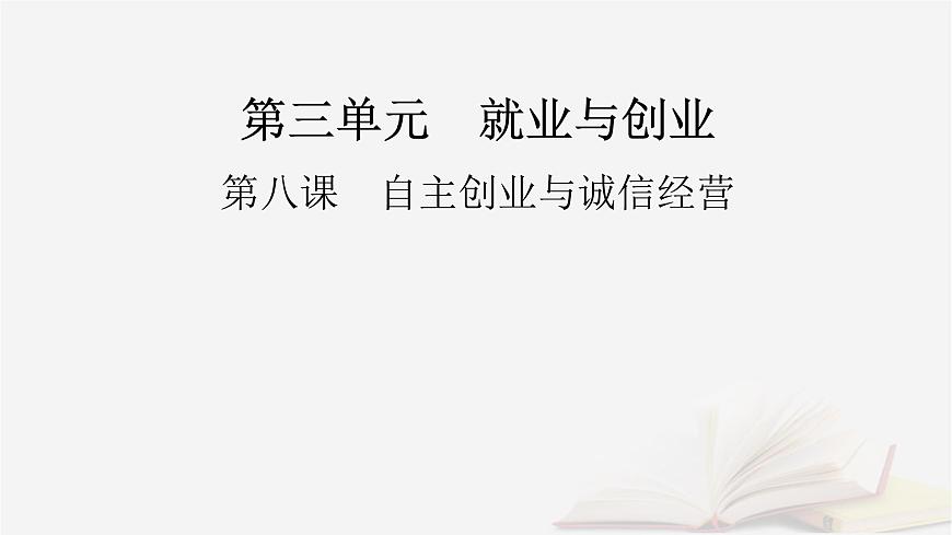 2026届高考政治一轮总复习选择性必修2法律与生活第3单元就业与创业第8课自主创业与诚信经营课件第2页