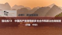 2026届高三政治高考总复习创新设计课件强化练18 中国共产党领导的多党合作和政治协商制度