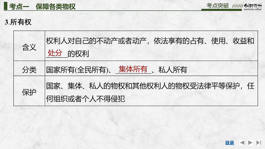 2026届高三政治高考总复习创新设计课件复习讲义第三十课 民事权利与义务 第2课时 依法有效保护财产权第7页