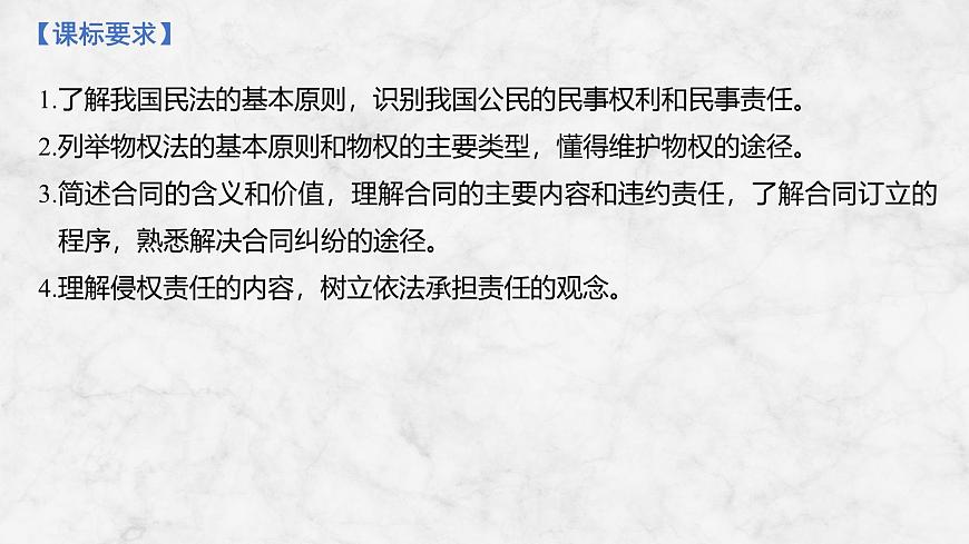 2026届高三政治高考总复习创新设计课件复习讲义第三十课 民事权利与义务 第1课时 在生活中学民法用民法第2页