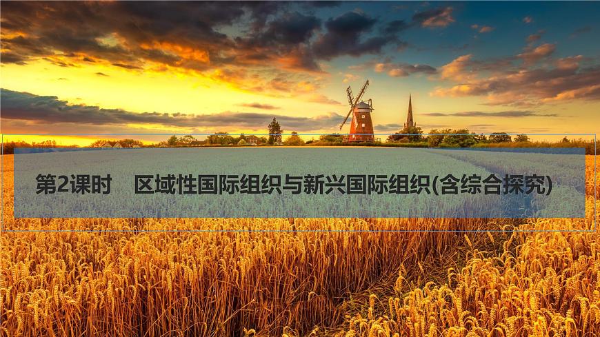 2026届高三政治高考总复习创新设计课件复习讲义第二十九课 国际组织 第2课时 区域性国际组织与新兴国际组织第1页