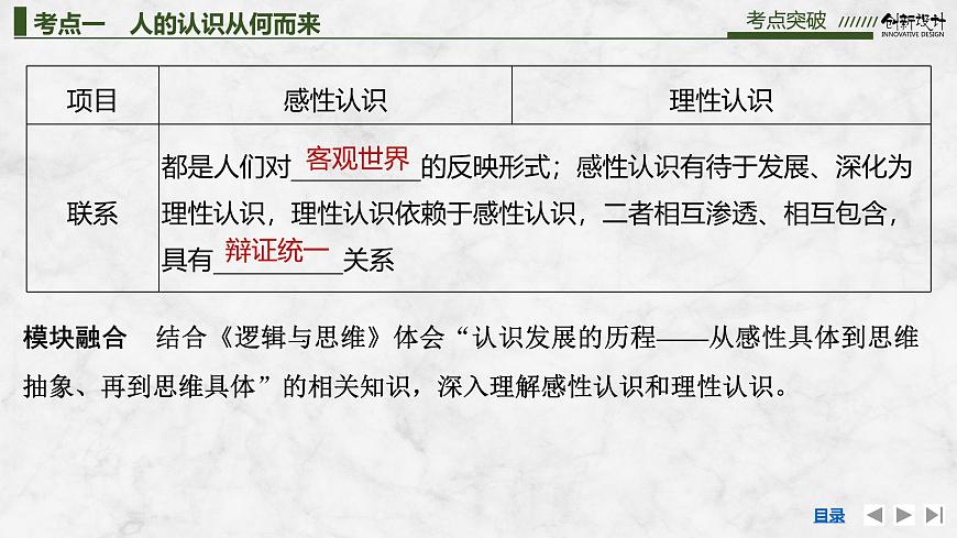 2026届高三政治高考总复习创新设计课件复习讲义第二十课 探索认识的奥秘第8页