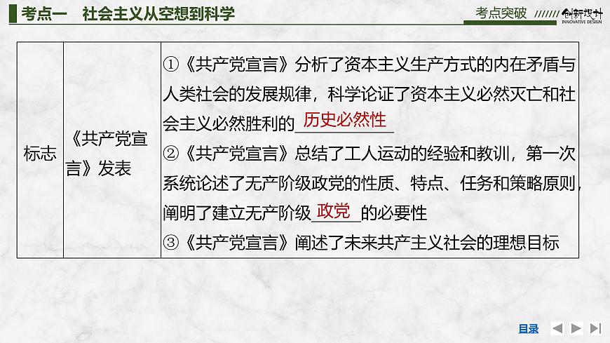 2026届高三政治高考总复习创新设计课件复习讲义第一课 社会主义从空想到科学、从理论到实践的发展 第2课时第7页
