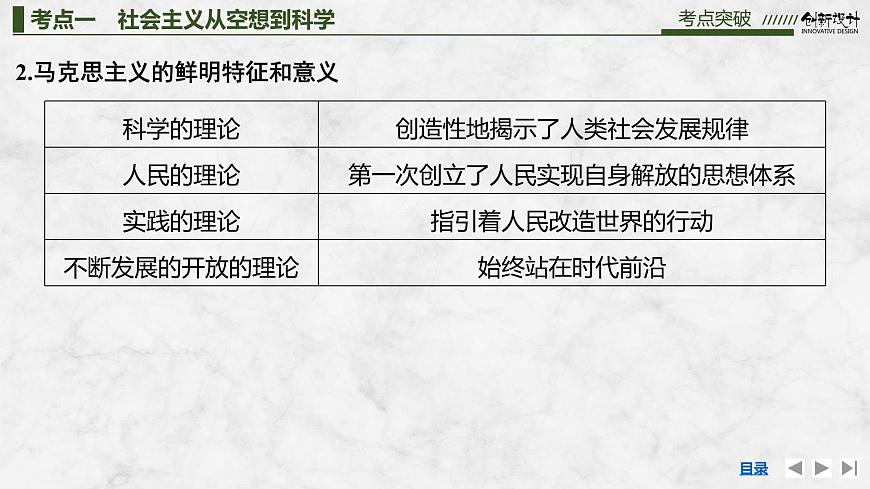 2026届高三政治高考总复习创新设计课件复习讲义第一课 社会主义从空想到科学、从理论到实践的发展 第2课时第8页