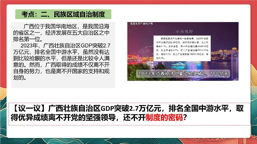 人教统编版高中政治一轮复习必修三6.2《民族区域自治制度》 课件第5页