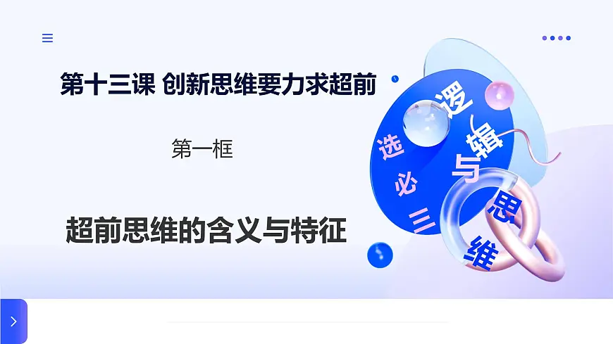 13.1超前思维的含义与特征第1页