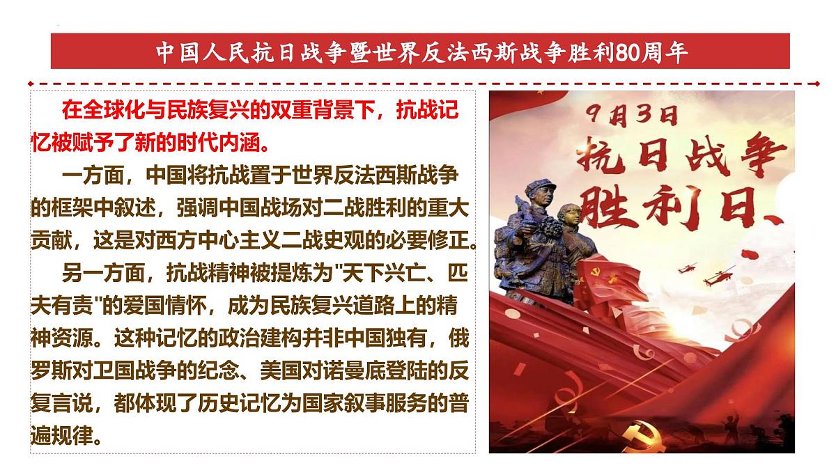 【时政探究】中国人民抗日战争暨世界反法西斯战争胜利80周年-2026年高考政治时政热点素材讲练 课件第7页