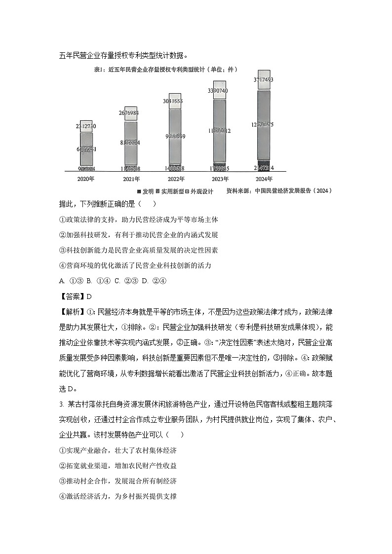 山东名校考试联盟2025-2026学年高三上学期9月开学考试政治试卷（解析版）第2页
