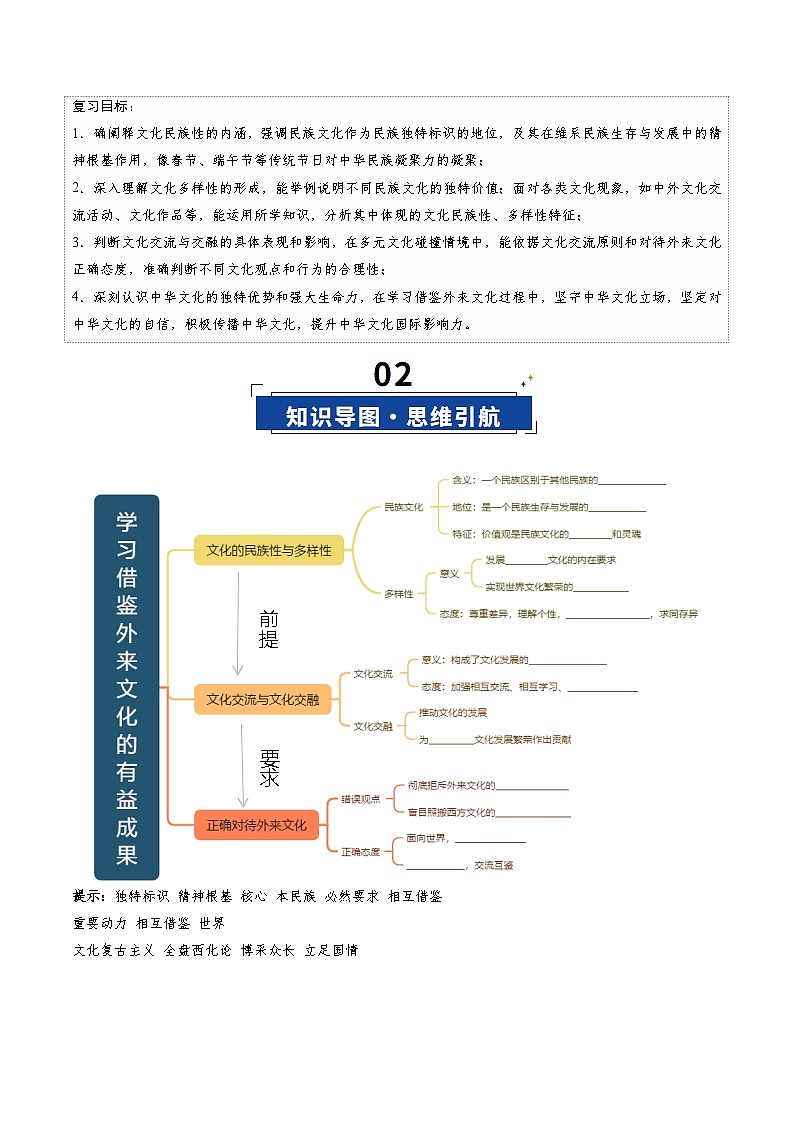 第08课  学习借鉴外来文化的有益成果（复习讲义）（原卷版）（全国通用）第3页
