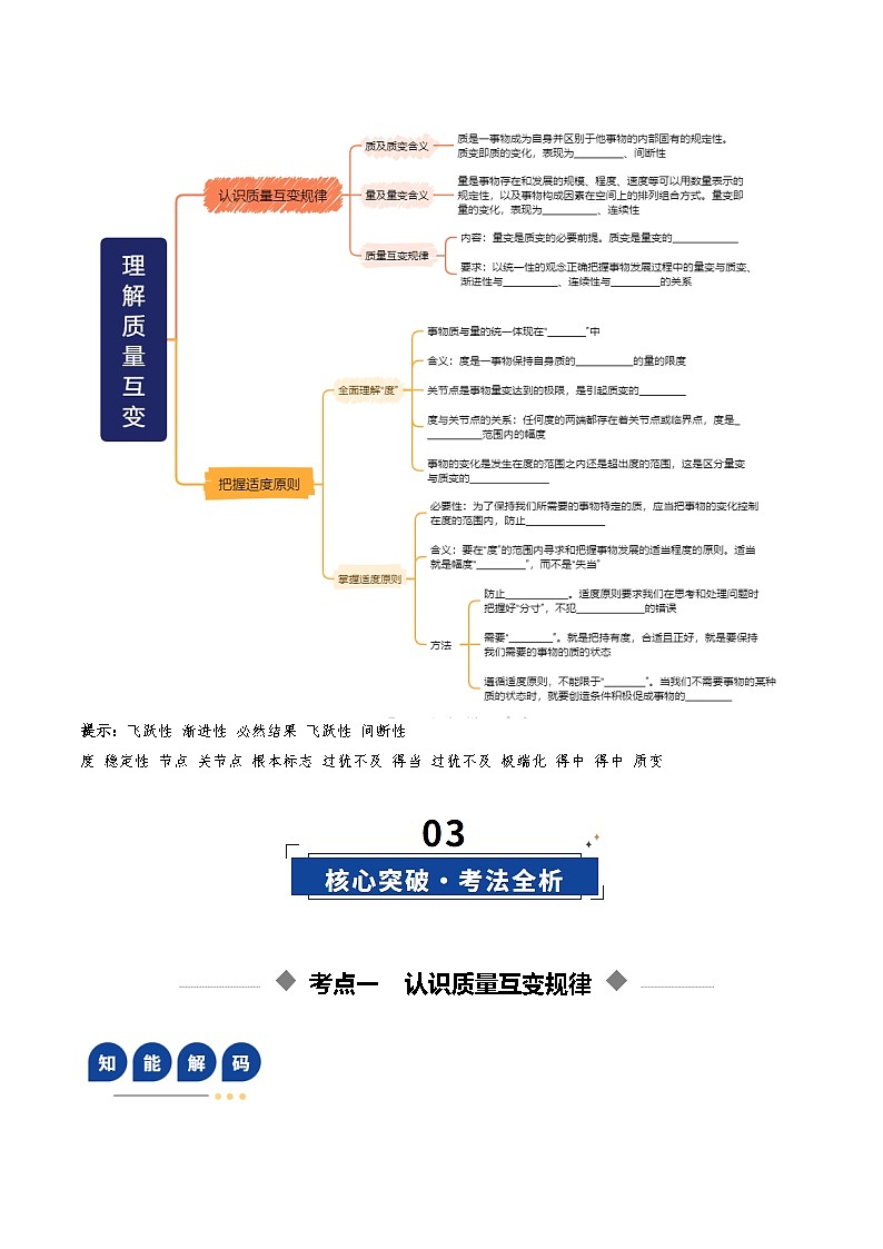 第09课  理解质量互变（复习讲义）（原卷版）（全国通用）第3页
