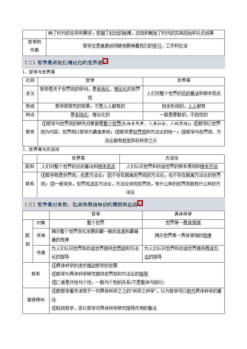 第一单元 探索世界与把握规律（知识清单）（全国通用）2026年高考政治一轮复习讲练测第3页