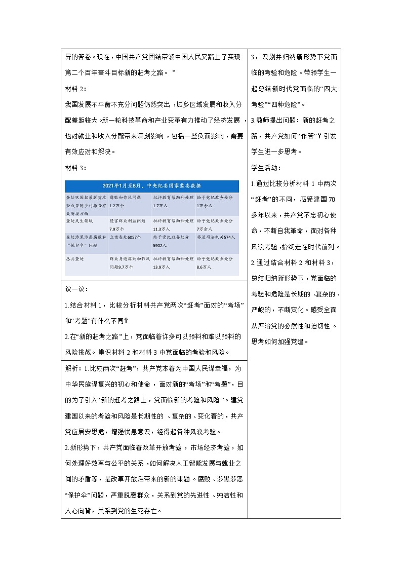 3.2 巩固党的执政地位（教案）高中政治必修三 政治与法治 统编版第2页