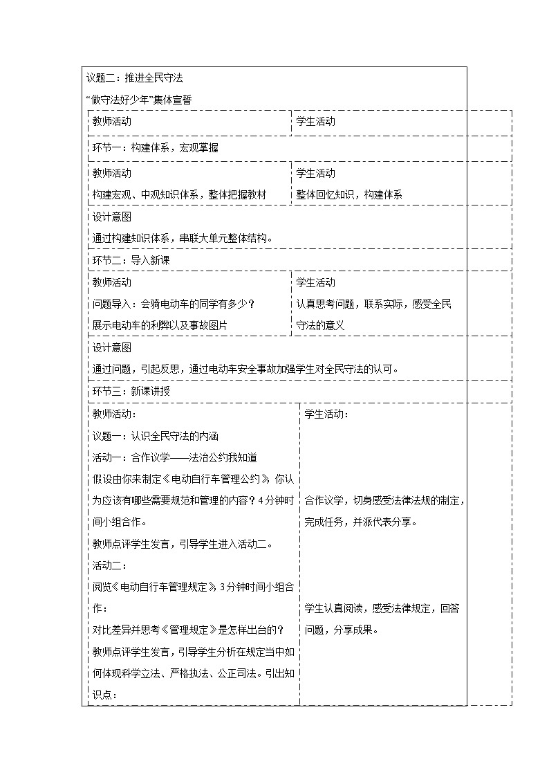 9.4 全民守法（教案）高中政治必修三 政治与法治 统编版第2页
