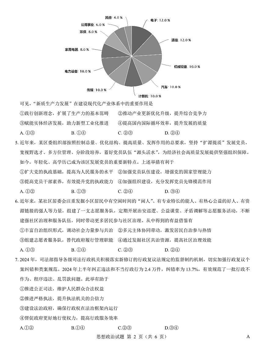 名校教研联盟2026届高考仿真模拟卷（样卷）政治第2页