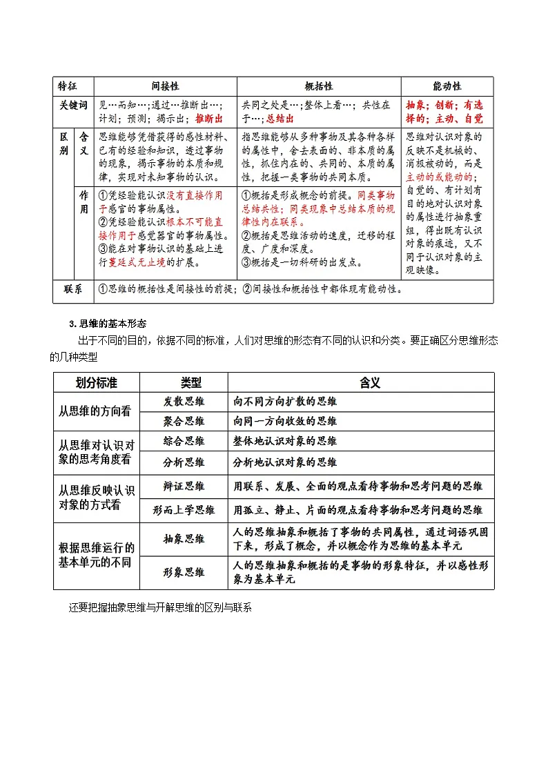 答题模板与答题技巧 学案 2026年高考政治一轮复习 选择修必修三 逻辑与思维第2页