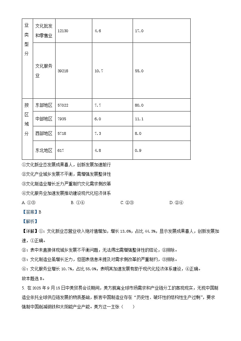 安徽省皖江名校联盟2025-2026学年高二上学期11月期中联考政治试题B  Word版含解析第3页