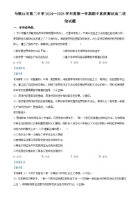 安徽省马鞍山市第二中学2024-2025学年高二上学期期中素质测试政治试题（解析版）-A4