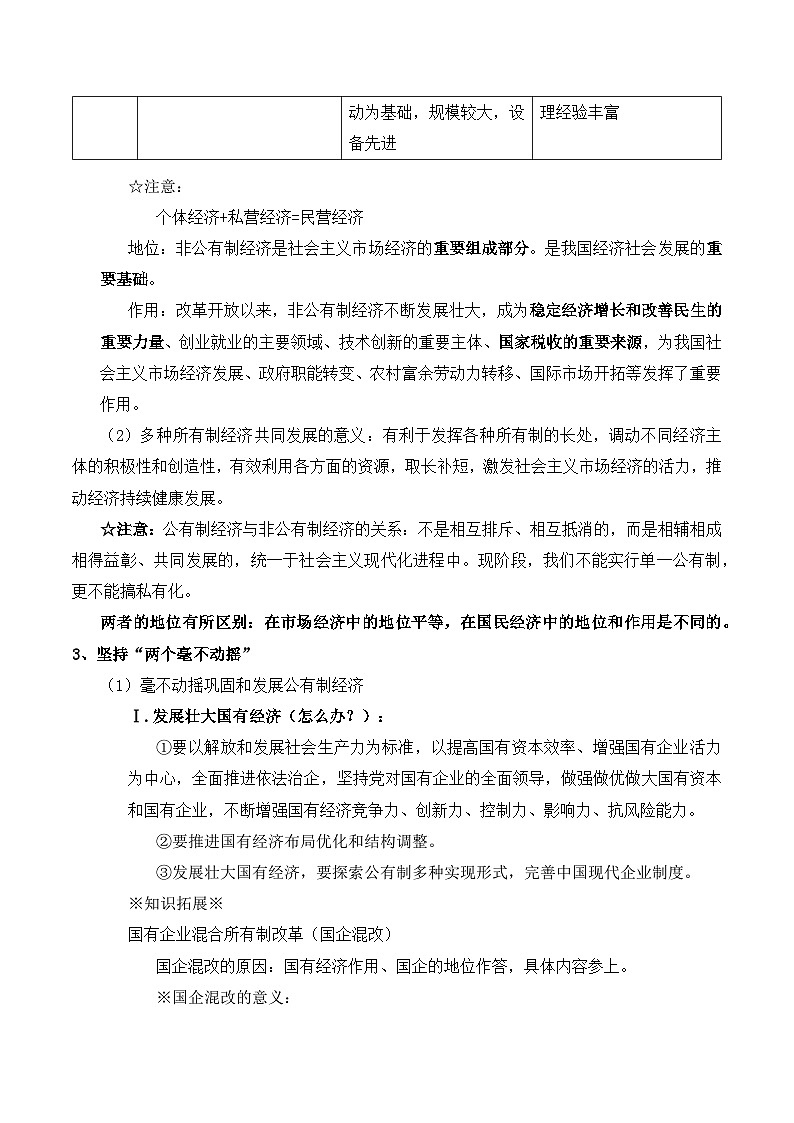 2026年高考政治一轮复习：必修2《经济与社会》必背考点清单 讲义第3页