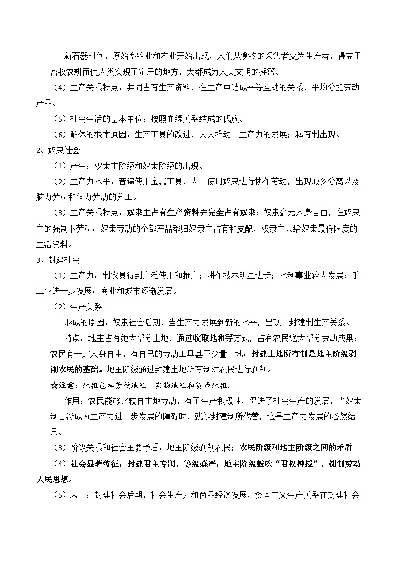2026年高考政治一轮复习：必修1《中国特色社会主义》考点背诵提纲 讲义第2页