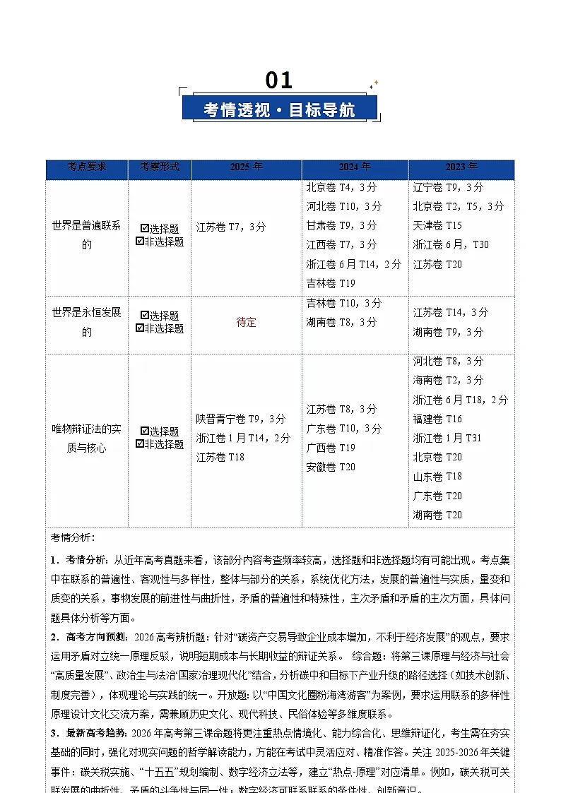 高考政治一轮-把握世界的规律（复习讲义）（解析版）（全国通用）第2页